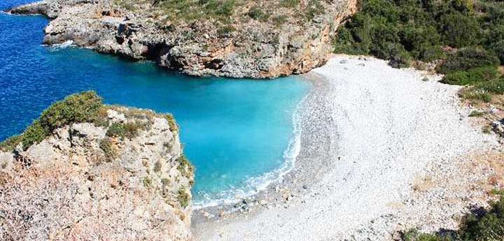 hidden beaches by boat trip Kalamata Messinia